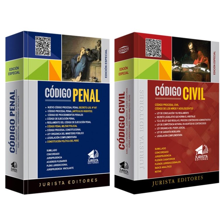 PACK CÓDIGO PENAL Y CIVIL JURISTA EDITORES CON QR Libreria Nexo Jurídico